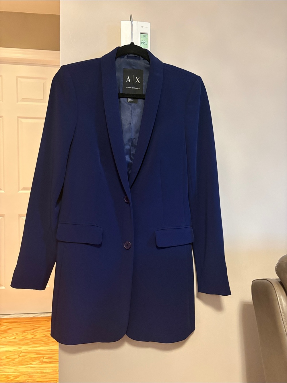 A/X Armani Exchange Midnight Blue Single-Breasted Blazer